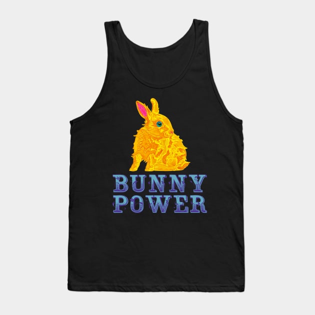 Bunny Rabbit Power Tank Top by evisionarts